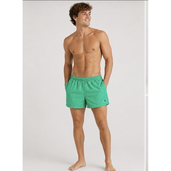 Polo Sport Ralph Lauren Other - Vintage 90's Polo Sport Ralph Lauren Mens Green Swim Trunks Shorts Lined  M
